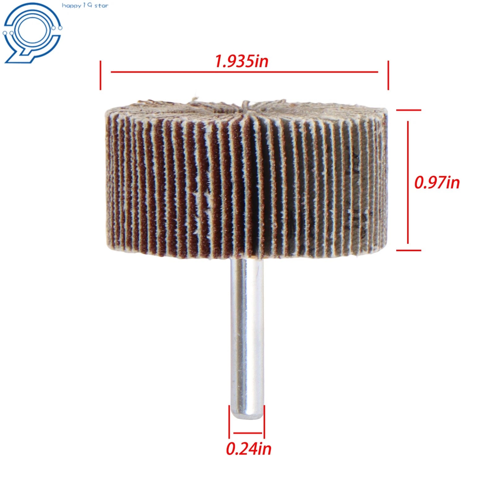 Set of 5 Flap Wheels 2" x 1" 120 Grit for Automotive Finishing