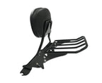 Black Backrest Sissy Bar with Luggage Rack for Harley Touring (2009–2015)