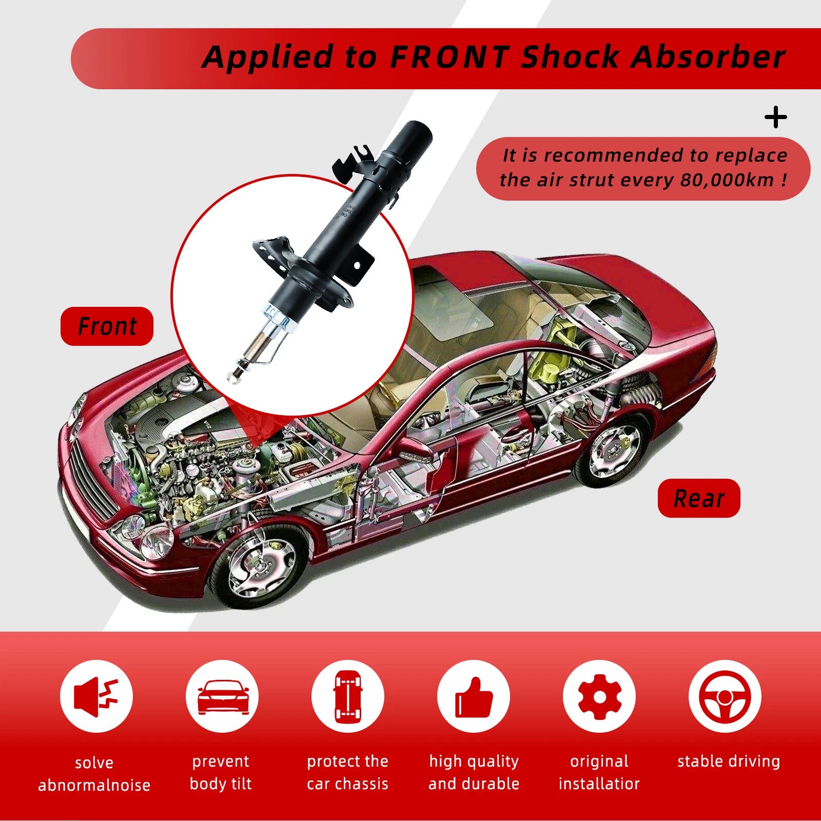 Front Right Suspension Strut Assembly for Land Rover LR2 (2008-2012)