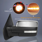 Chrome Power Heated Mirrors with Turn Signal for Ford F-150 (2004–2014)