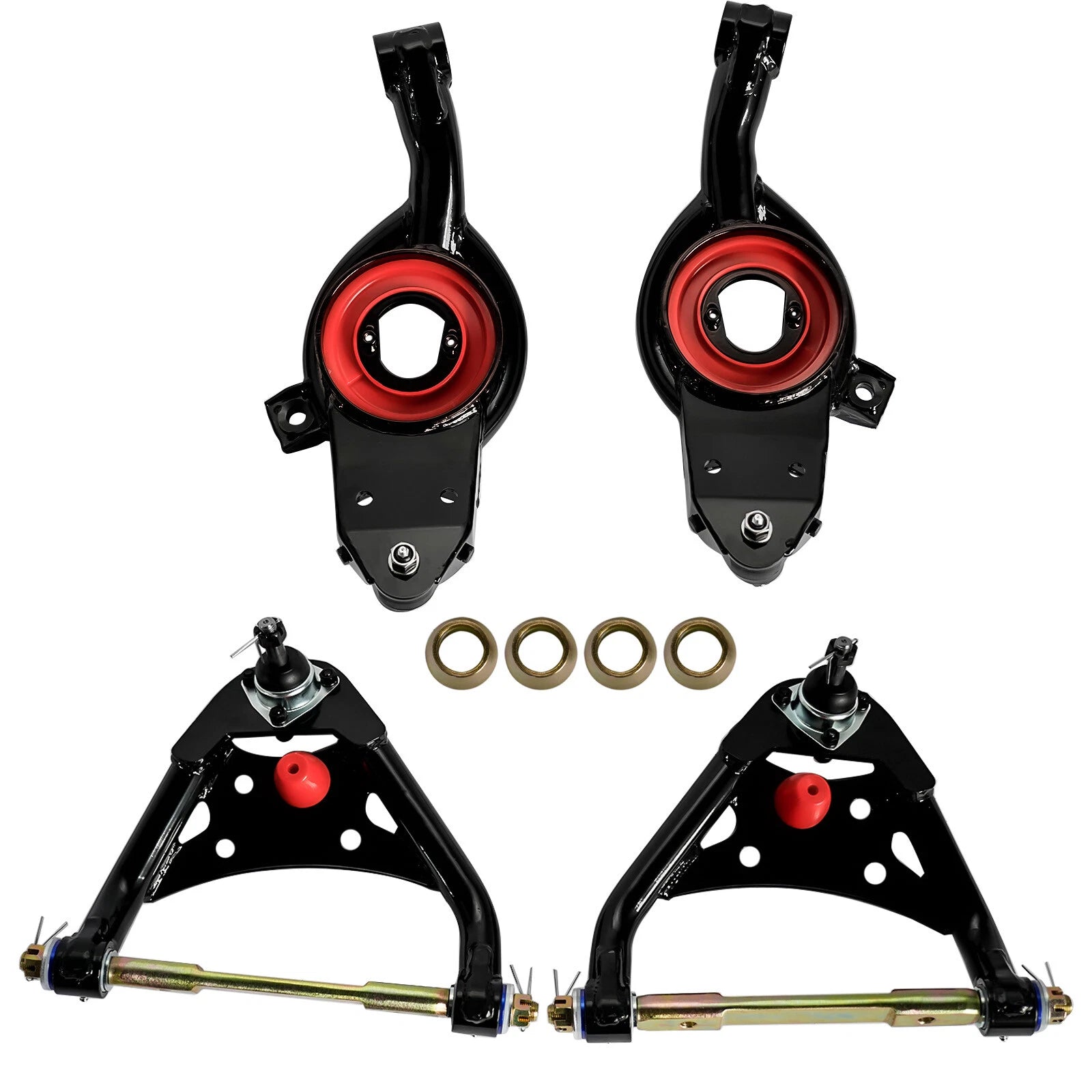 Set of 2 Upper & Lower Control Arms for Chevy Bel Air/Impala (1965–1970)