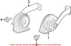 Genuine OEM High Note Horn & Bracket for Chrysler 300 Dodge Charger (2011–2014)