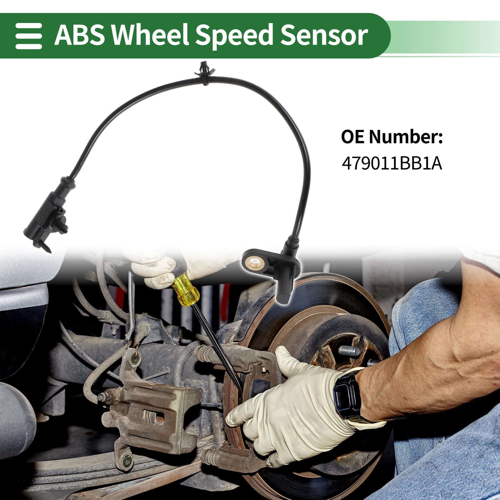 ABS Wheel Speed Sensor No. 479011BB1A for Nissan Cube (2012–2014) Rear Left