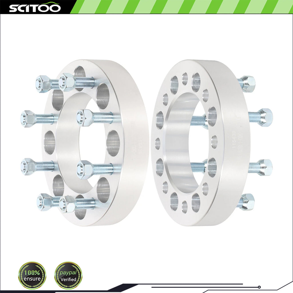 2Pcs Wheel Spacers 8x6.5 1.5" 14x1.5 for Hummer H2, Silverado, C3500 (2003–2009)