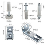 Set of 6 Bi-Fold Door Hardware Repair Kit for 1" to 1-3/8" Thick Doors