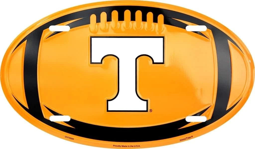 Tennessee Volunteers Oval Football License Plate for Car Truck