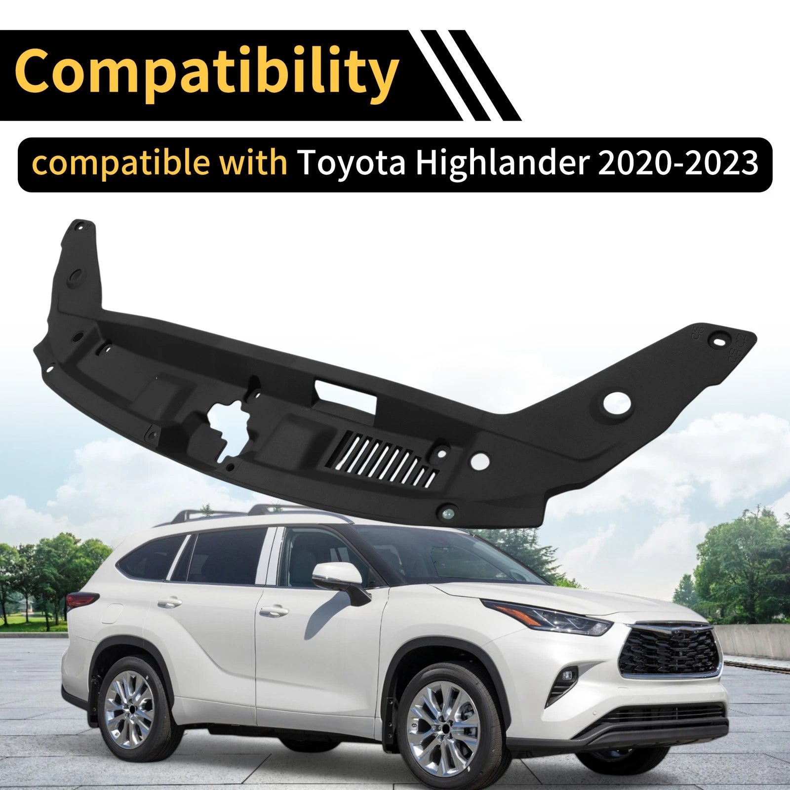 Radiator Support Cover for Toyota Highlander (2020–2023) No. 532950E120