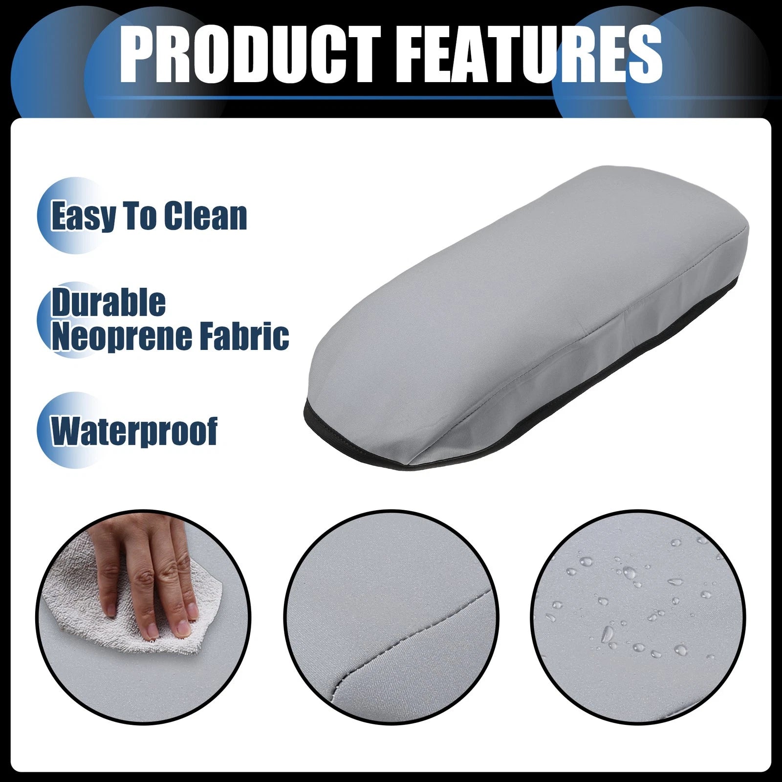 Armrest Protector Cover Pad for Lexus ES350 (2008–2012) Gray