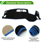Dashboard Cover Mat for Mitsubishi Outlander 3 PHEV (2013–2021) Black Blue