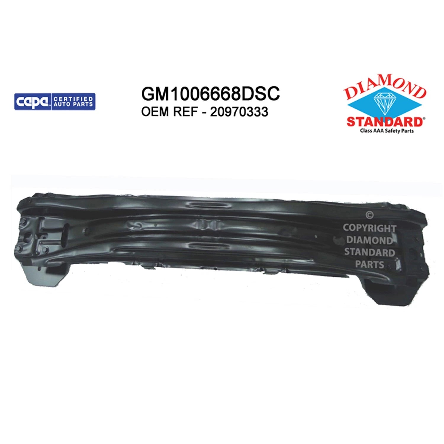 Replacement Steel Front Bumper Impact Bar for Chevrolet Equinox (2010–2013)