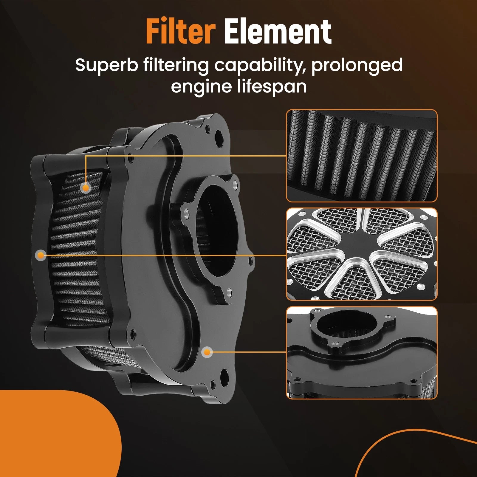 Air Cleaner Filter Kit for Harley Touring Road King Street Glide Softail (2017–2023)