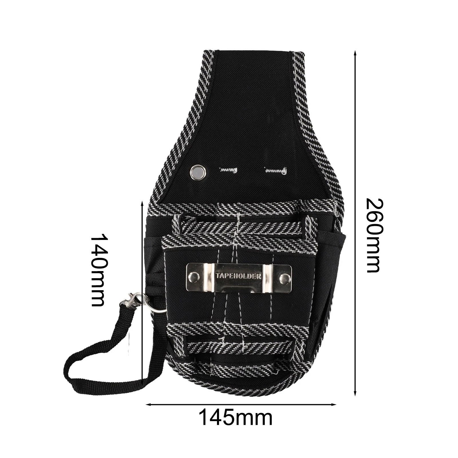 Tool Bag for Universal Use (10.63" x 4.33" x 2.76") - 9 Sleeves, Black