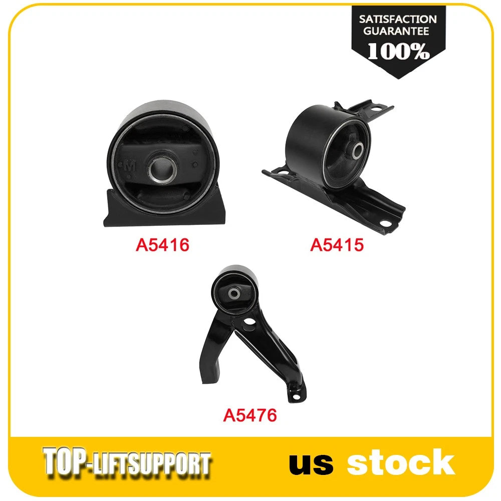 3X Engine Motor Mount for Dodge Caliber (2007–2008) L4 2.4L AWD