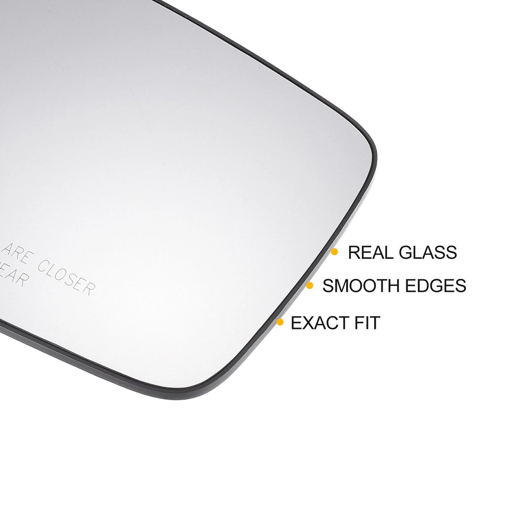 Right Side Heated White Mirror Glass for Dodge Ram 1500 2500 (2010–2023)