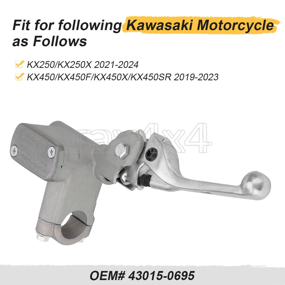 Front Brake Master Cylinder 43015-0695 for Kawasaki KX250 KX450 (2021–2024)