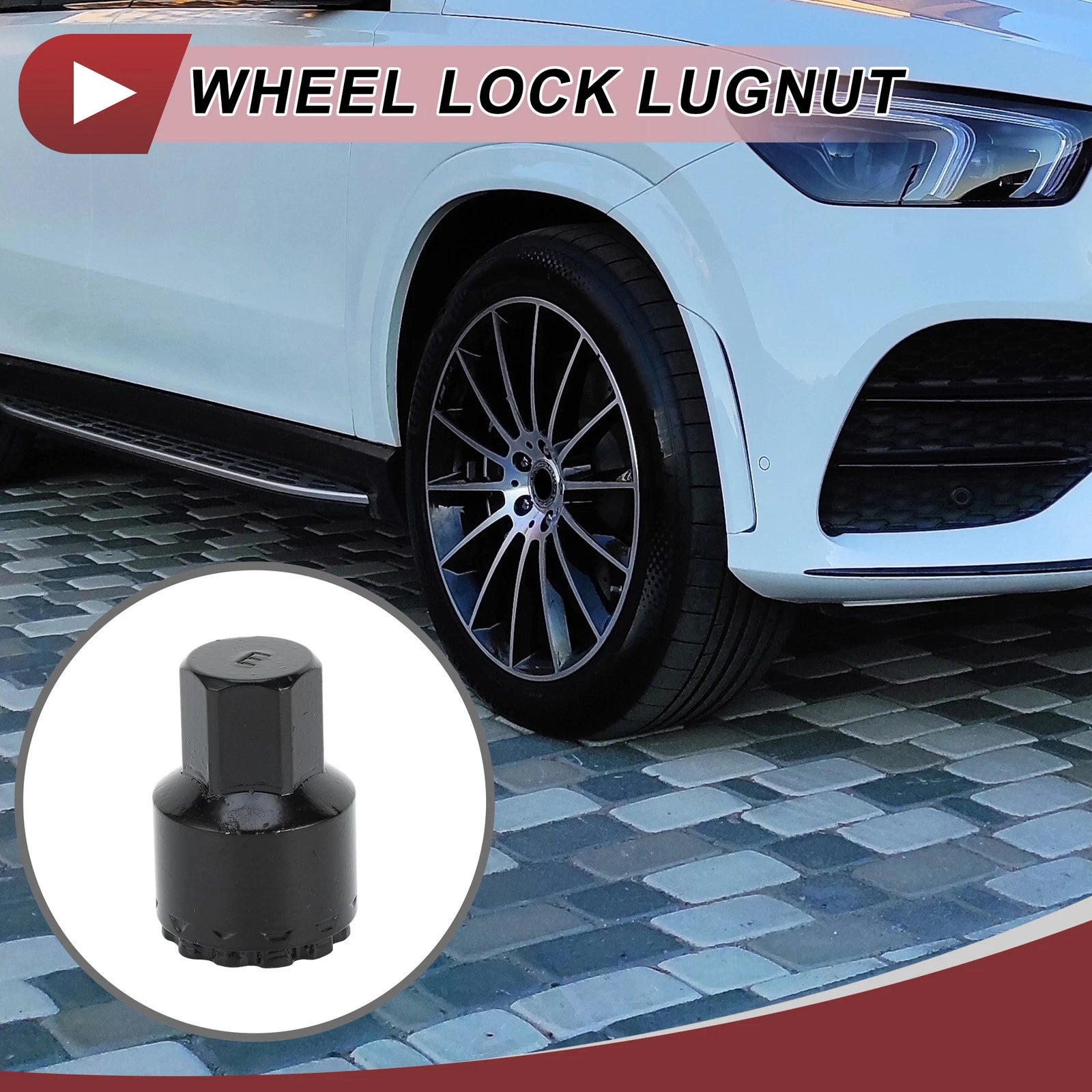 Wheel Lock Lug Nut Type E Anti-theft Key Socket for Mercedes Benz GLE450 GLS350 (2016–2023)