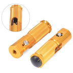 CNC Rear Foot Pegs Set for Universal Motorcycle (Folding, Yellow)