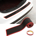 Universal Rear Guard Bumper Protector Trim Cover Sill Trunk Scuff Plate Rubber