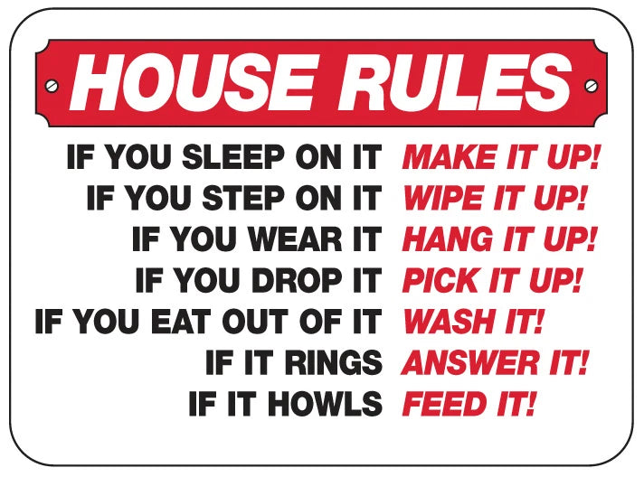 HOUSE RULES Sign for Man Cave