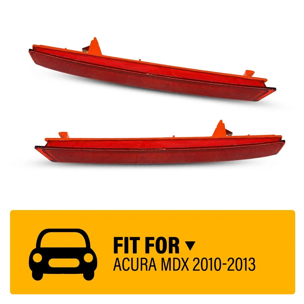 2X Rear Bumper Reflectors for Acura MDX (2010–2013) RED Left Right EXV