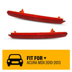 2X Rear Bumper Reflectors for Acura MDX (2010–2013) RED Left Right EXV