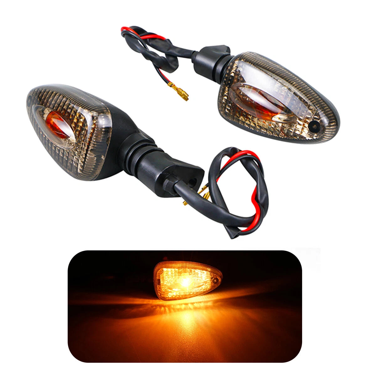 Smoke Lens Turn Signal Indicator Light for BMW HP2 K1200S R1200GS F650GS F850GS (2005–2020)