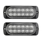 2 x Rear Red Fog 12Led Lamp Lights 12V To 24V for Truck Car/Van/Bus/Cab