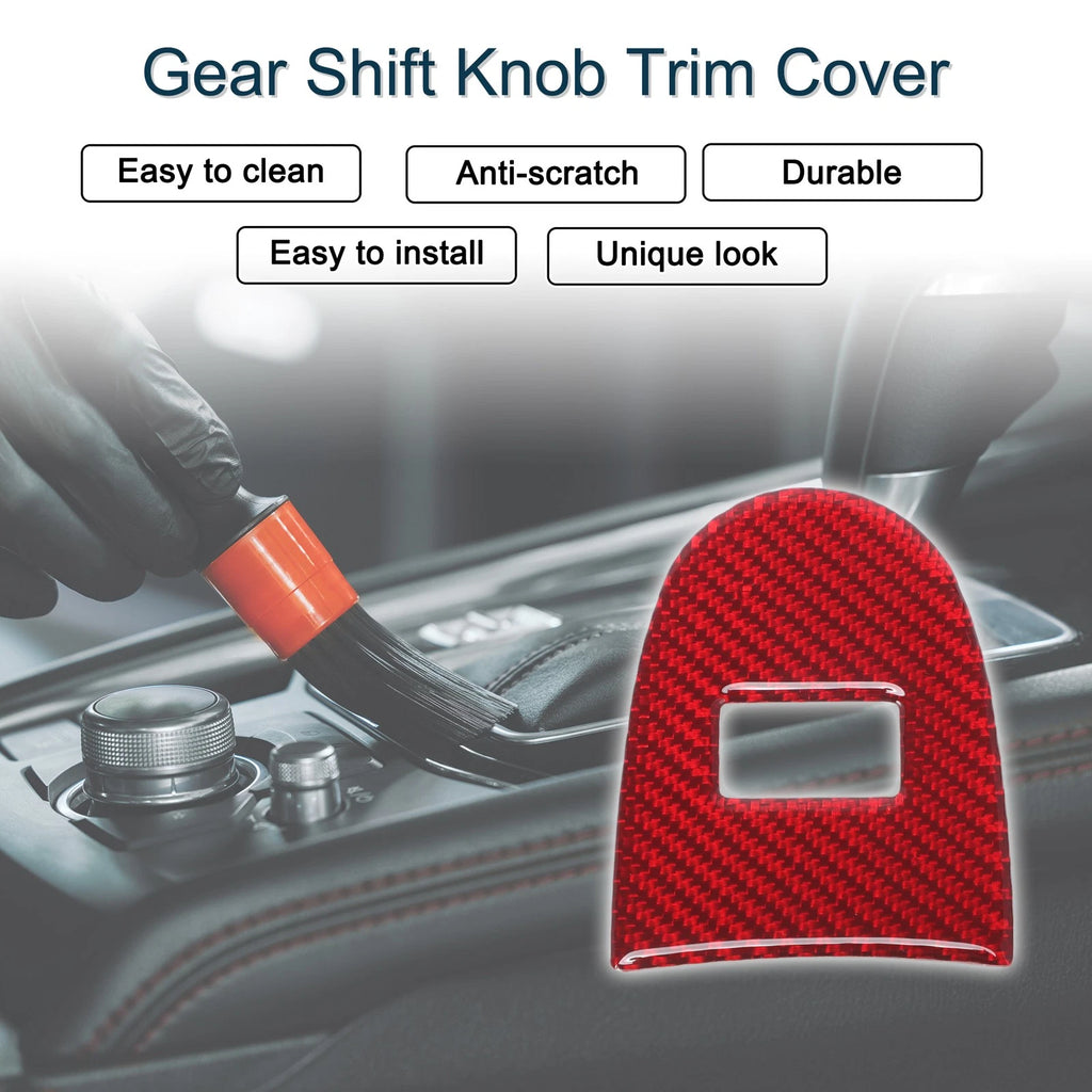 ABS Gear Shift Knob Cover Sticker for Chevrolet Corvette C6 Z06 (2005–2013) Red