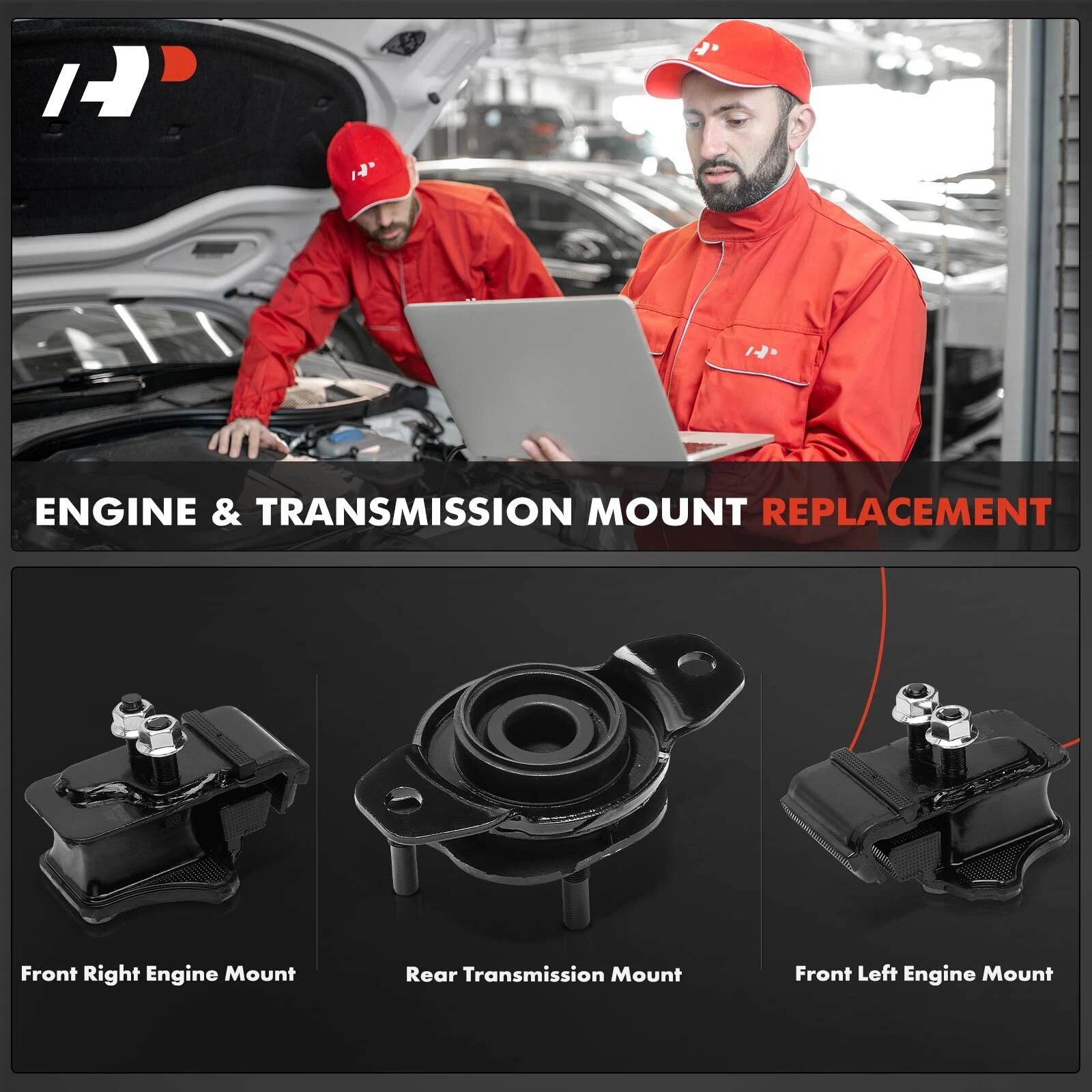 3X Engine Motor & Transmission Mount for Nissan Armada (2017–2021) Infiniti QX80 (2017–2021)