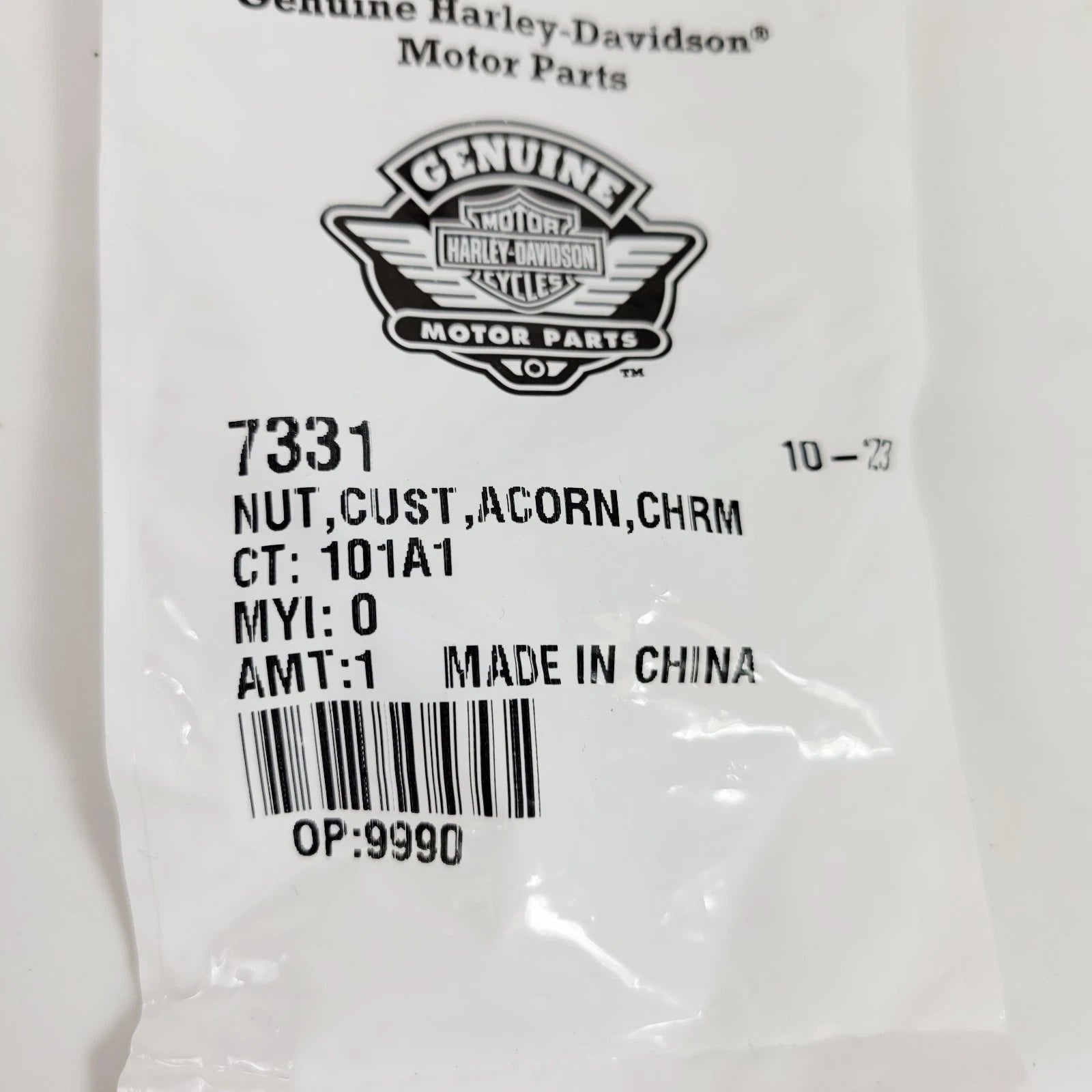 Acorn Chrome Nut for Harley-Davidson (OEM 7331)