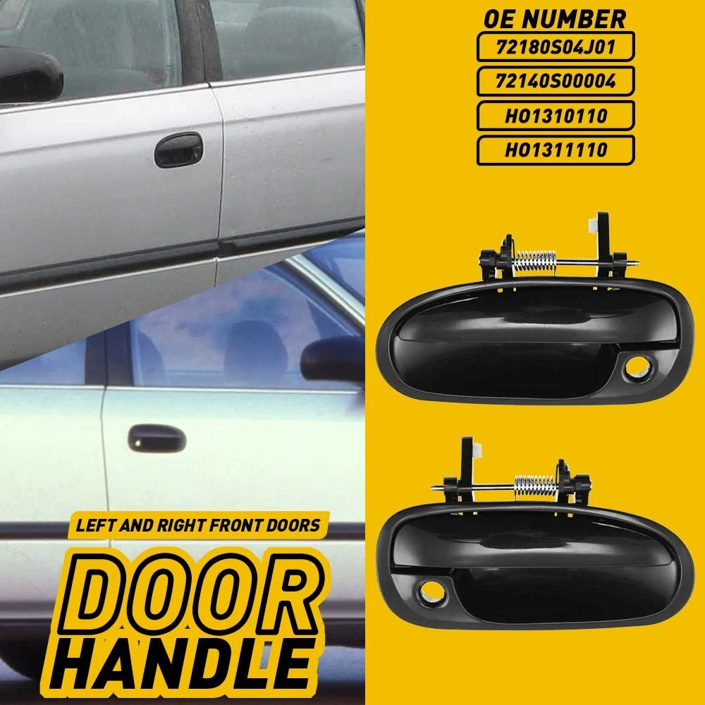 Outside Door Handle for Honda Civic (1996–2000) Right Rear Smooth Black