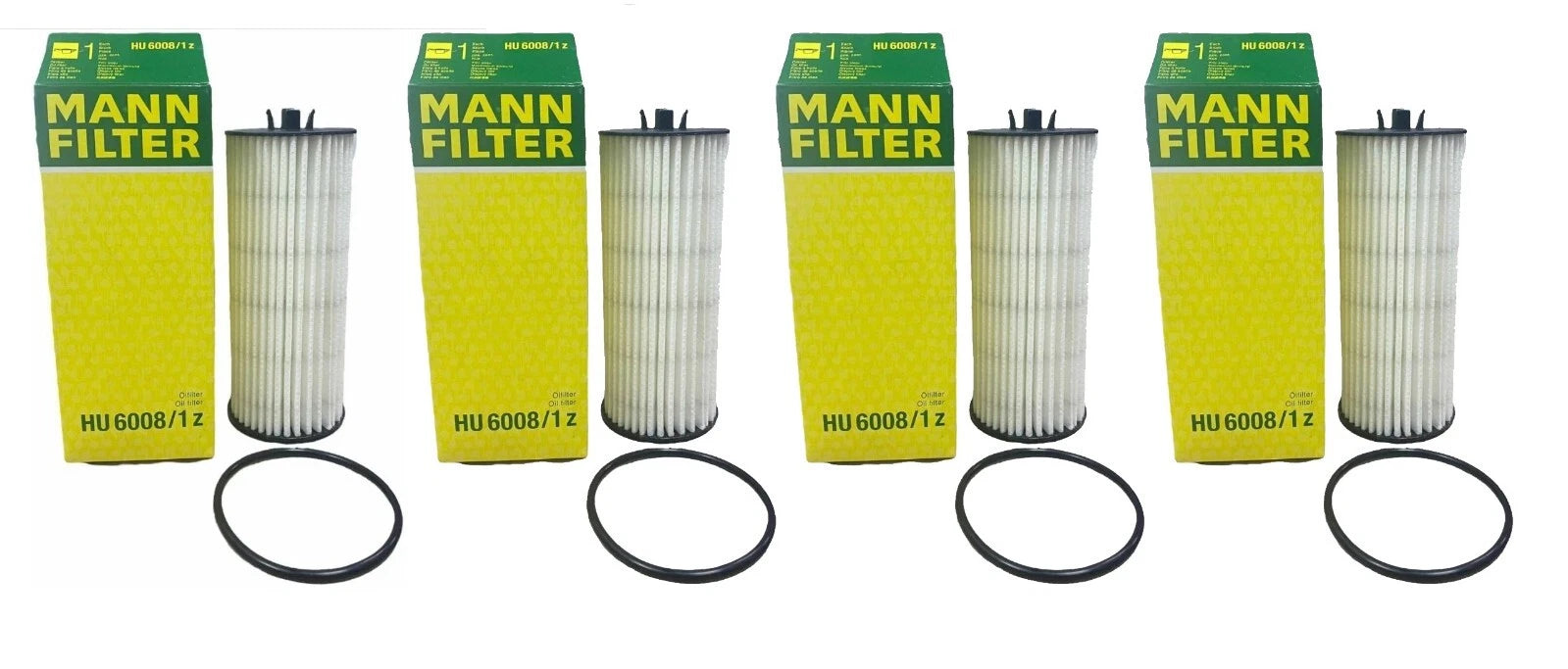 Set of 4 Engine Oil Filters HU 6008/1 for Aston Martin Mercedes-Benz