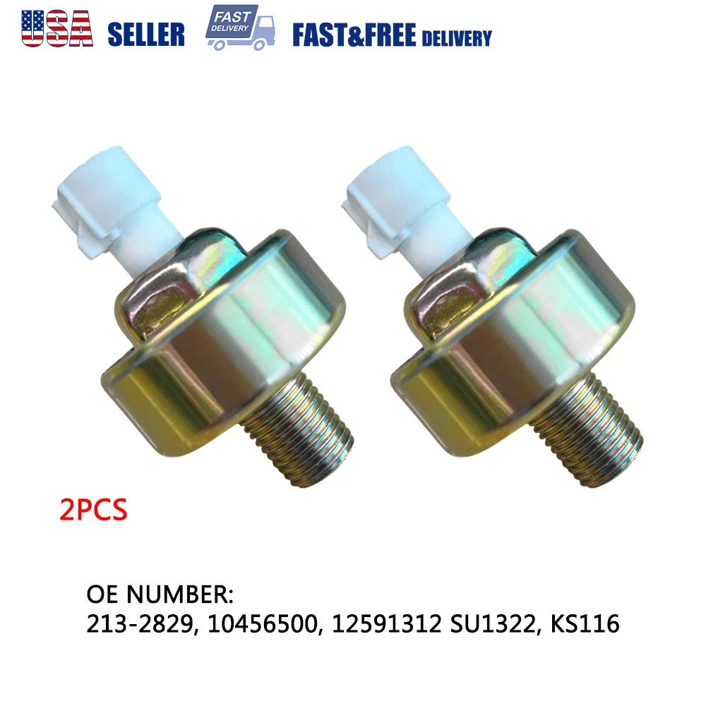 2X Knock Sensor for GM Silverado Sierra Avalanche Suburban 8.1L (2001–2007)