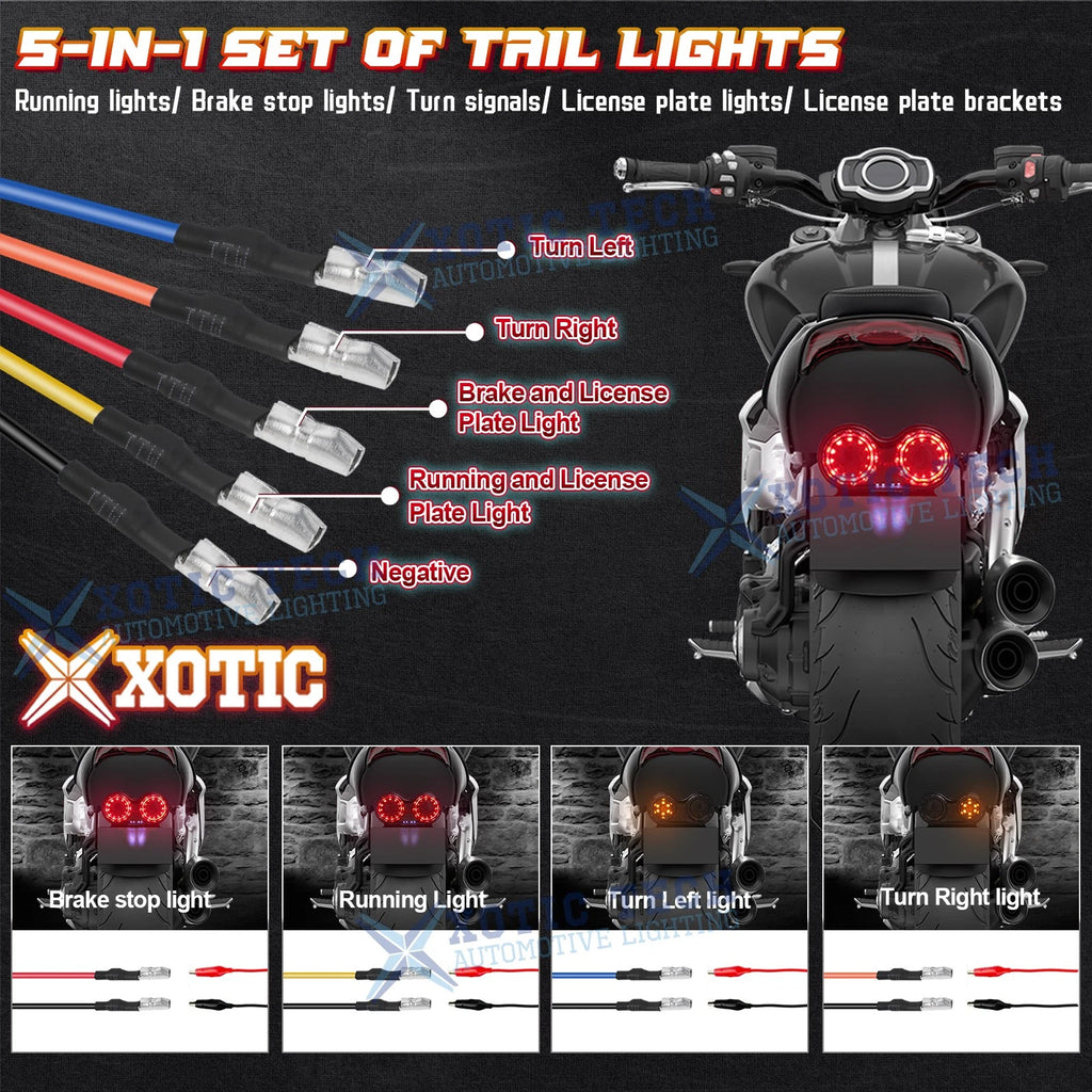 Mini Stalk Arrow Blinker Light for Harley (LED Brake Turn Signal)