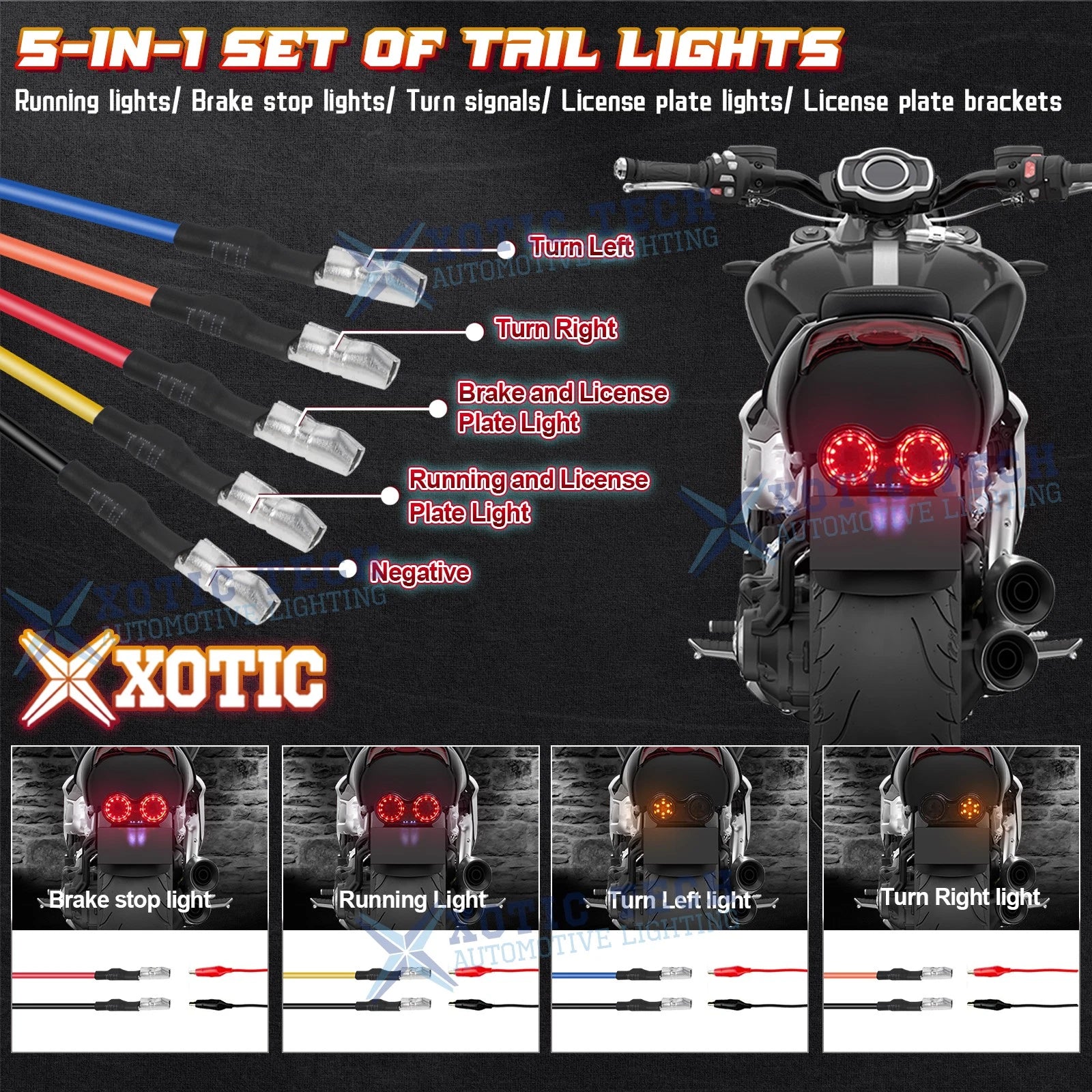 Mini Stalk Arrow Blinker Light for Harley (LED Brake Turn Signal)