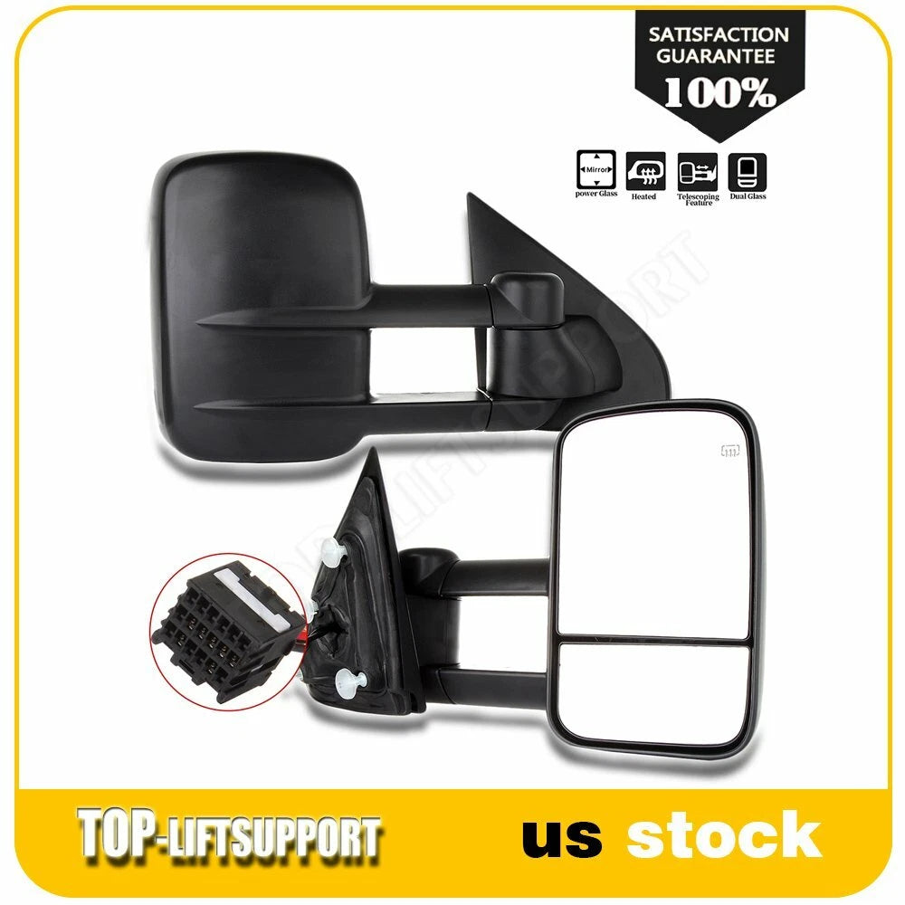 Pair Power Heated Side Mirrors for Silverado Sierra Tahoe (2014–2018)