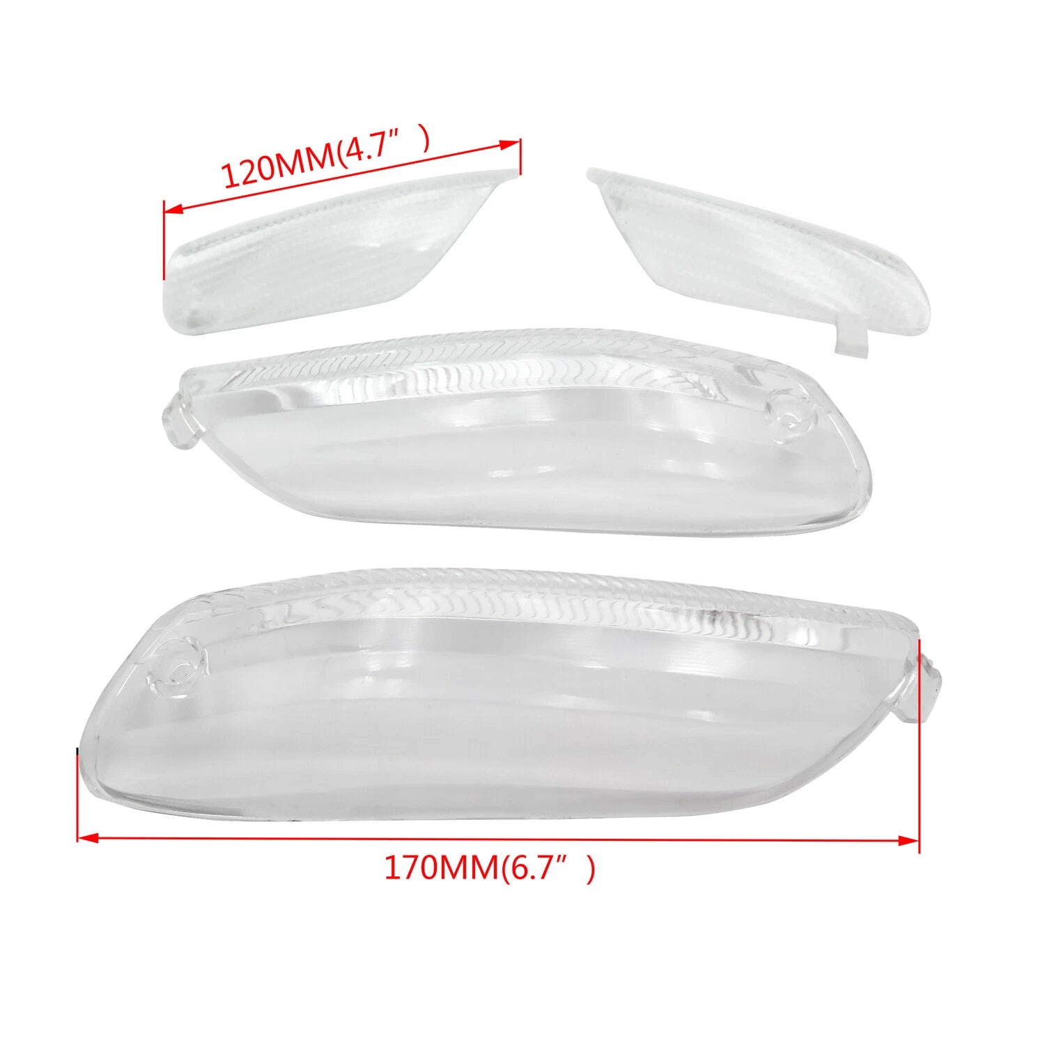 Set of 4 LED Tail Brake Light Lenses for Aprilia RSV1000 RSV4R (2004–2008)