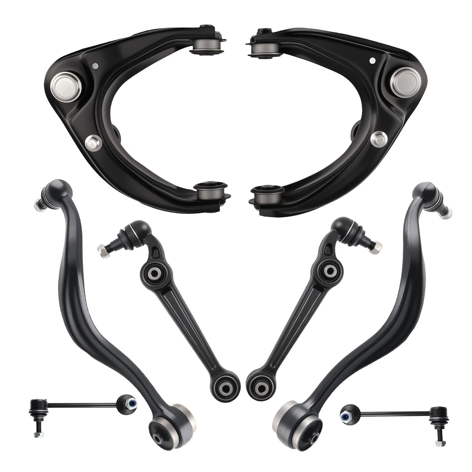 8PC Front Upper Lower Control Arm Ball Joint Pair for Ford Fusion MKZ (2007–2010)