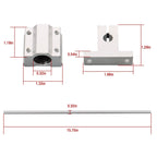 Set of 2 Linear Motion Rail Slide Guides