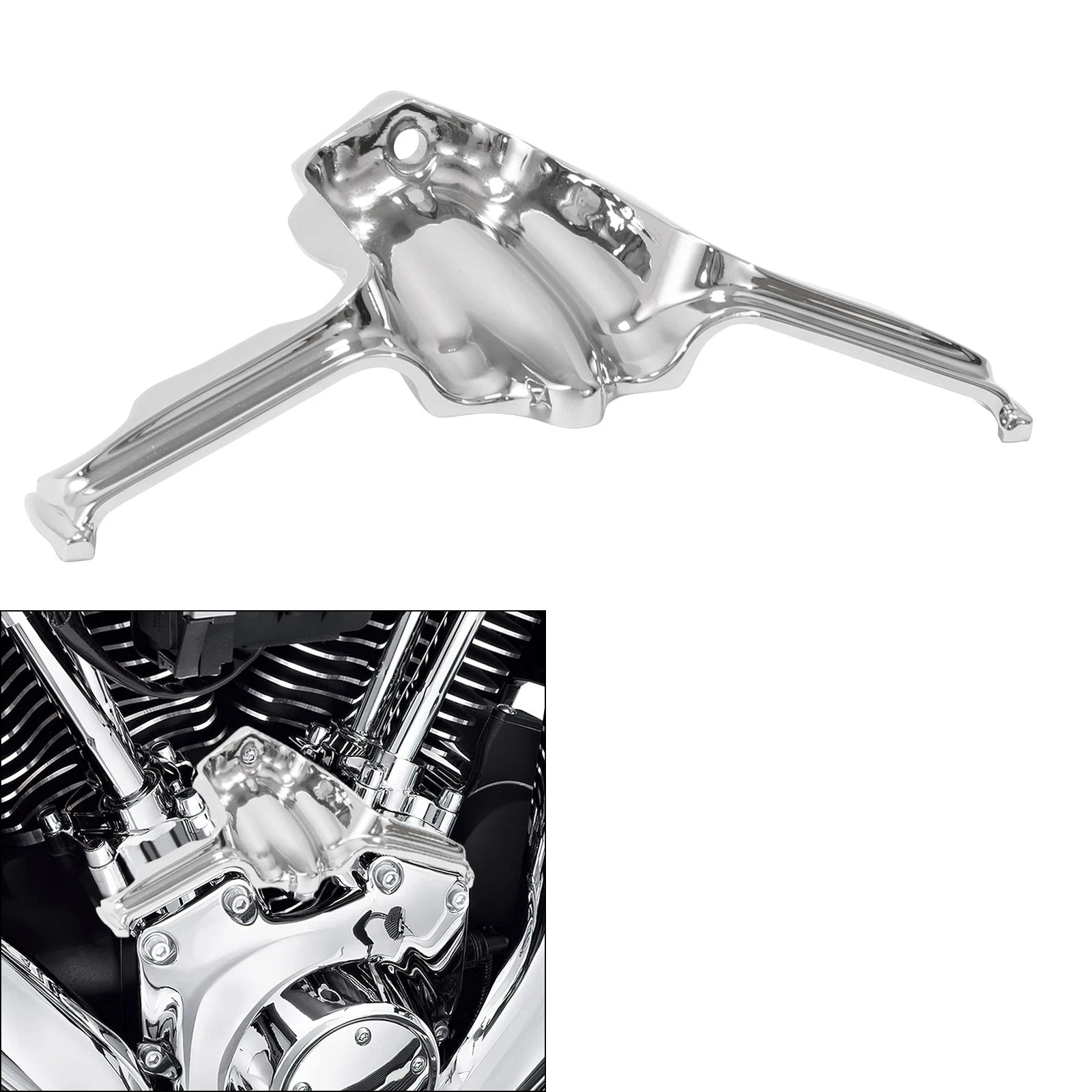 Chrome Tappet Block Accent for Harley Softail Low Rider Street Bob (1999–2017)