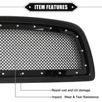 Front Grille Assembly for Dodge Ram 1500 2011-2012 Gloss Black