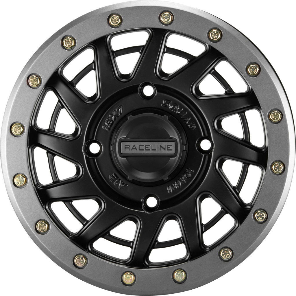 Raceline Squad Beadlock Wheel for ATV/UTV 15x7 4/137 6+1 Black Gunmetal