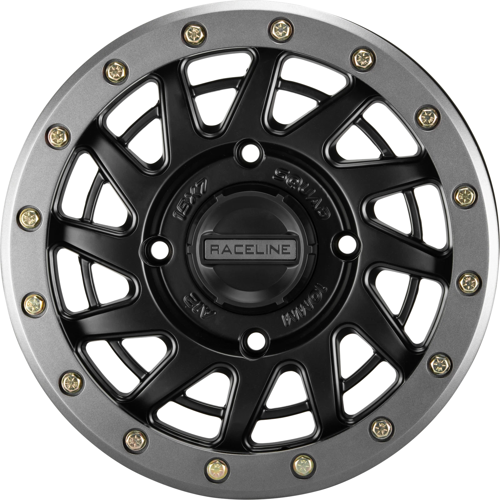 Raceline Squad Beadlock Wheel for ATV/UTV 15x7 4/137 6+1 Black Gunmetal