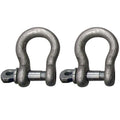 Set of 2 Screw Pin Shackles Clevis D Ring Anchor 3.25 Ton Lifting Ring