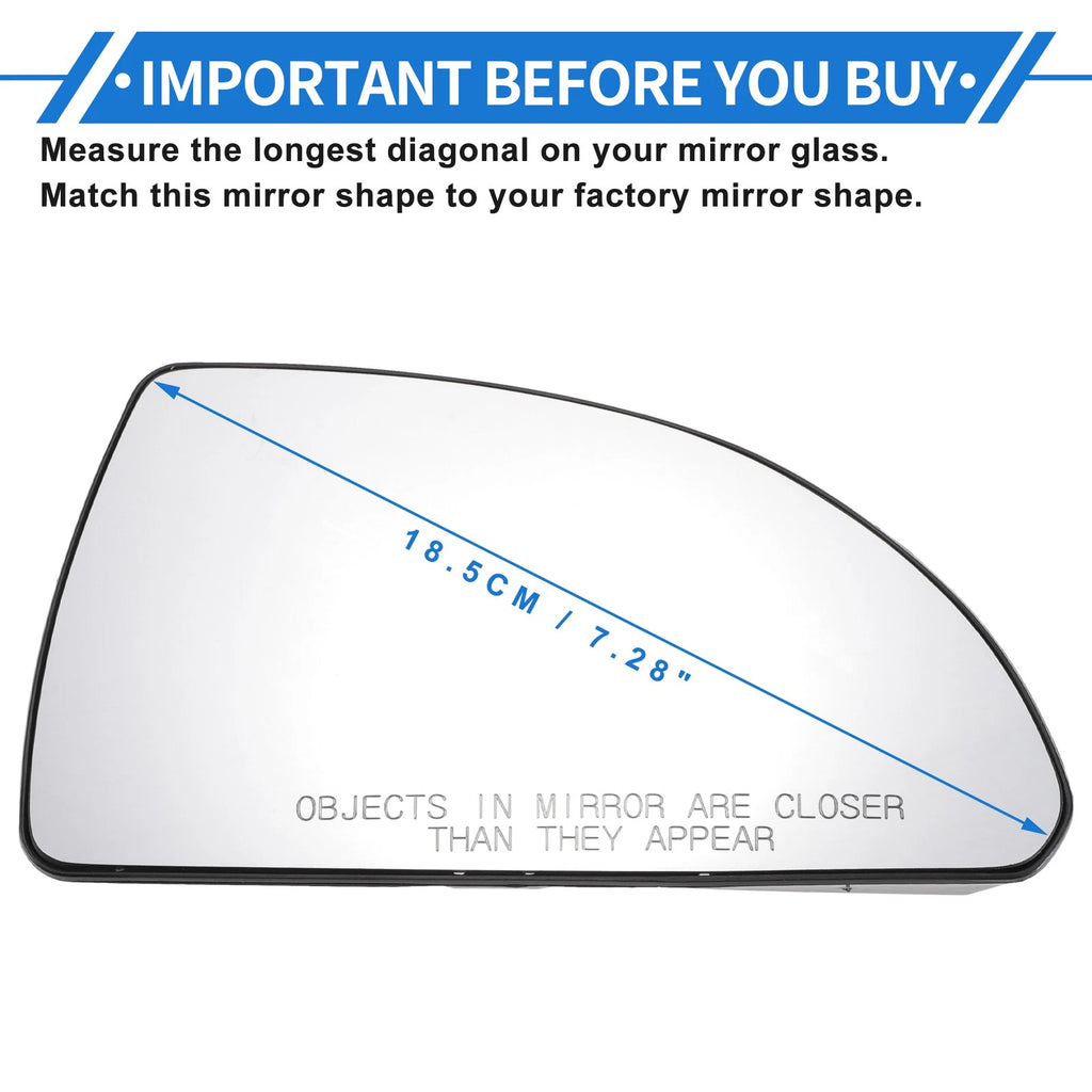 Heated Right Passenger Side Mirror Glass for Chevy Impala (2006–2013)