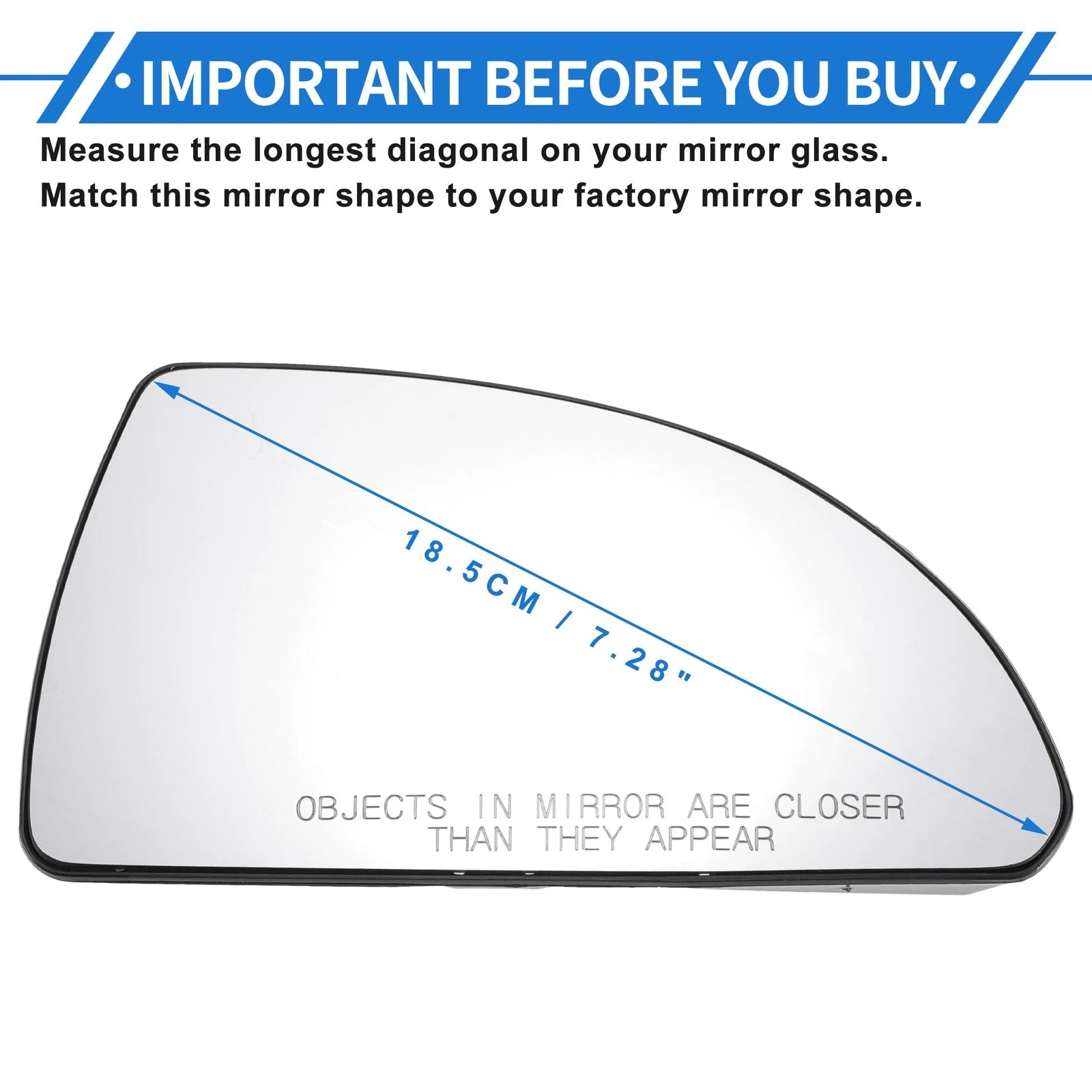 Heated Right Passenger Side Mirror Glass for Chevy Impala (2006–2013)