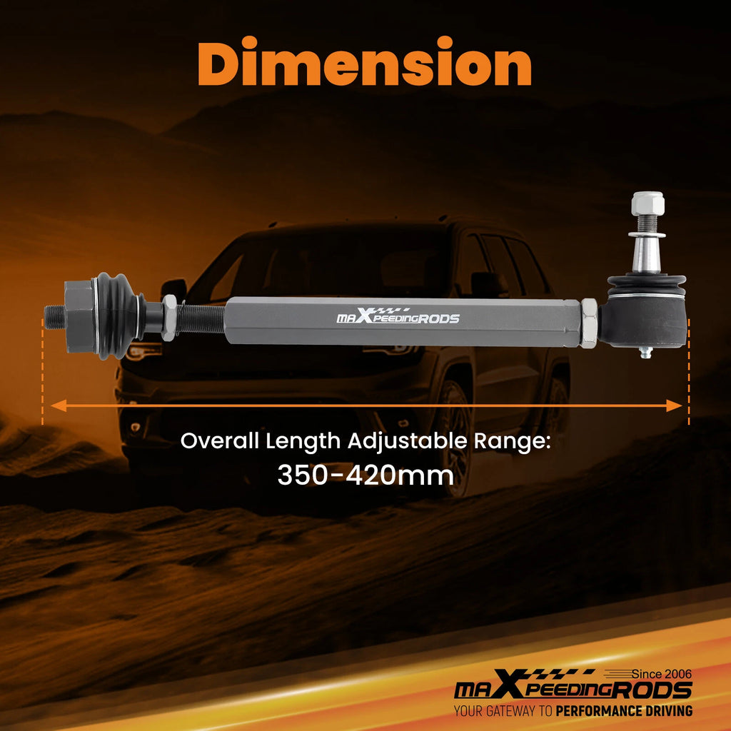 Set of 2 Heavy Duty Tie Rod Assemblies for Chevy GMC 2500HD/3500HD (2001–2010)