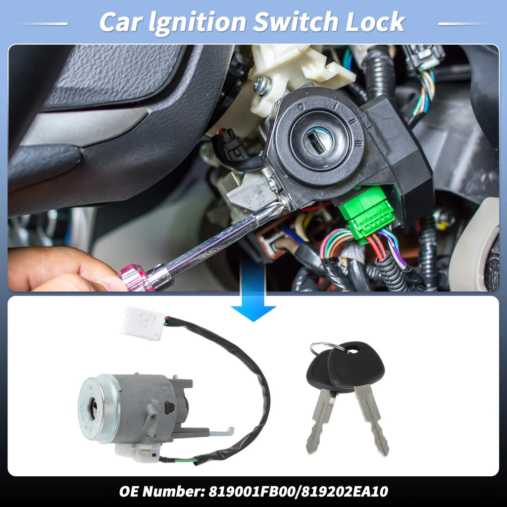 Ignition Lock Cylinder with 2 Key for Hyundai Tucson (2005–2009) No. 819001FB00
