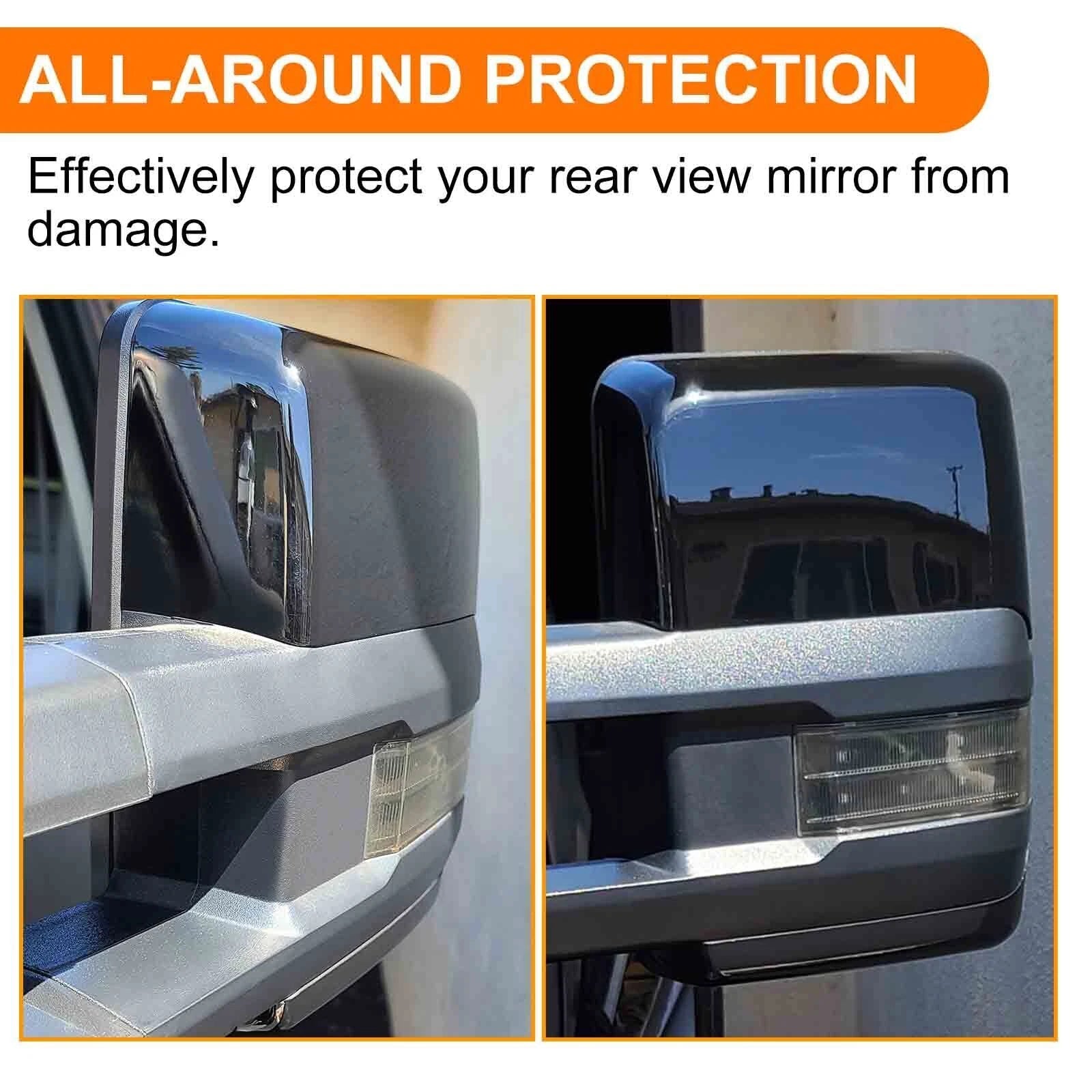 Pair Tow Mirror Cap Covers for Chevy Silverado GMC Sierra (2014-2019)