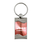 Pink Rectangular Wave Keychain - Officially Licensed for Jeep Cherokee